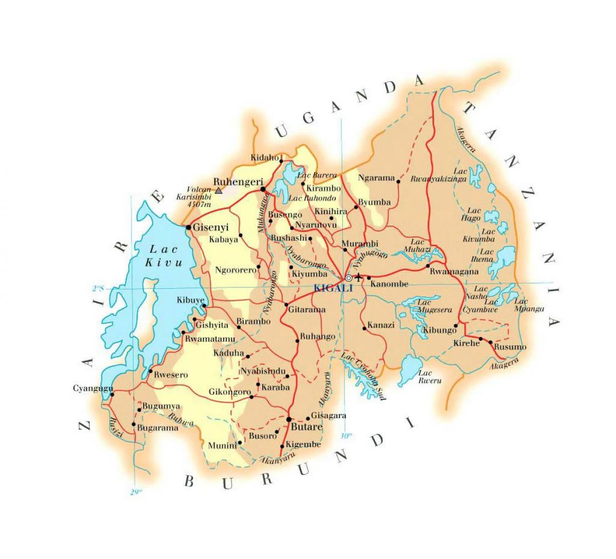 نقشہ روانڈا کی سڑک