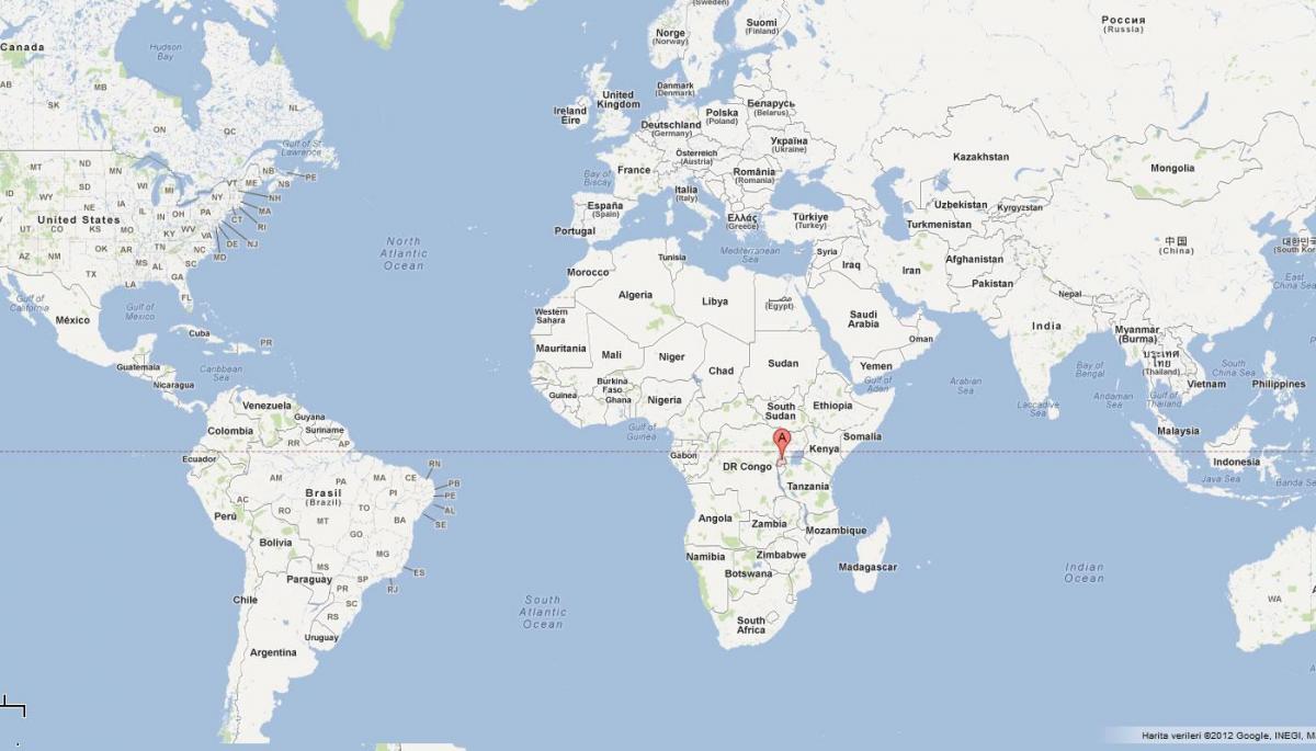 کا نقشہ روانڈا میں دنیا