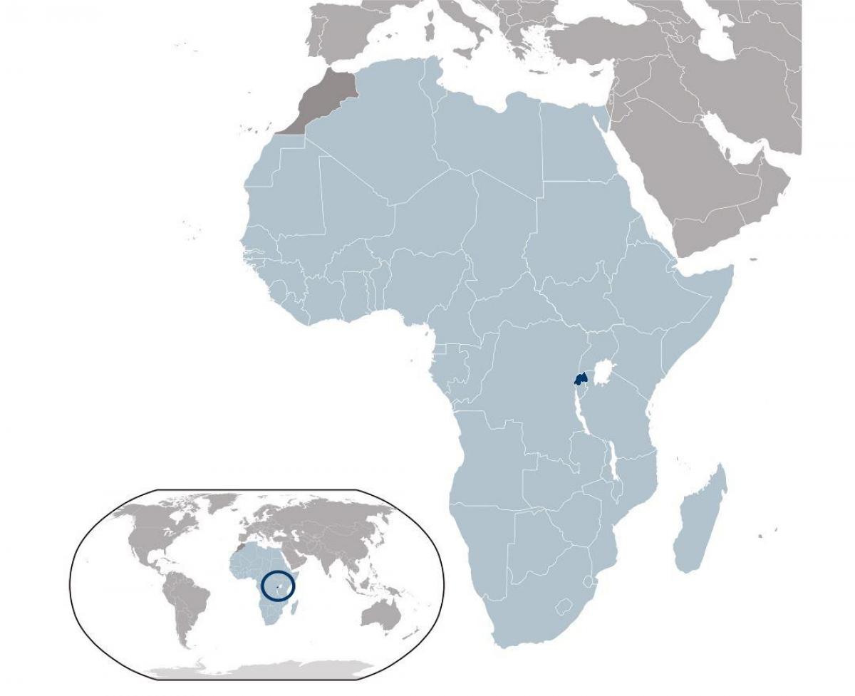 روانڈا کے مقام پر دنیا کے نقشے