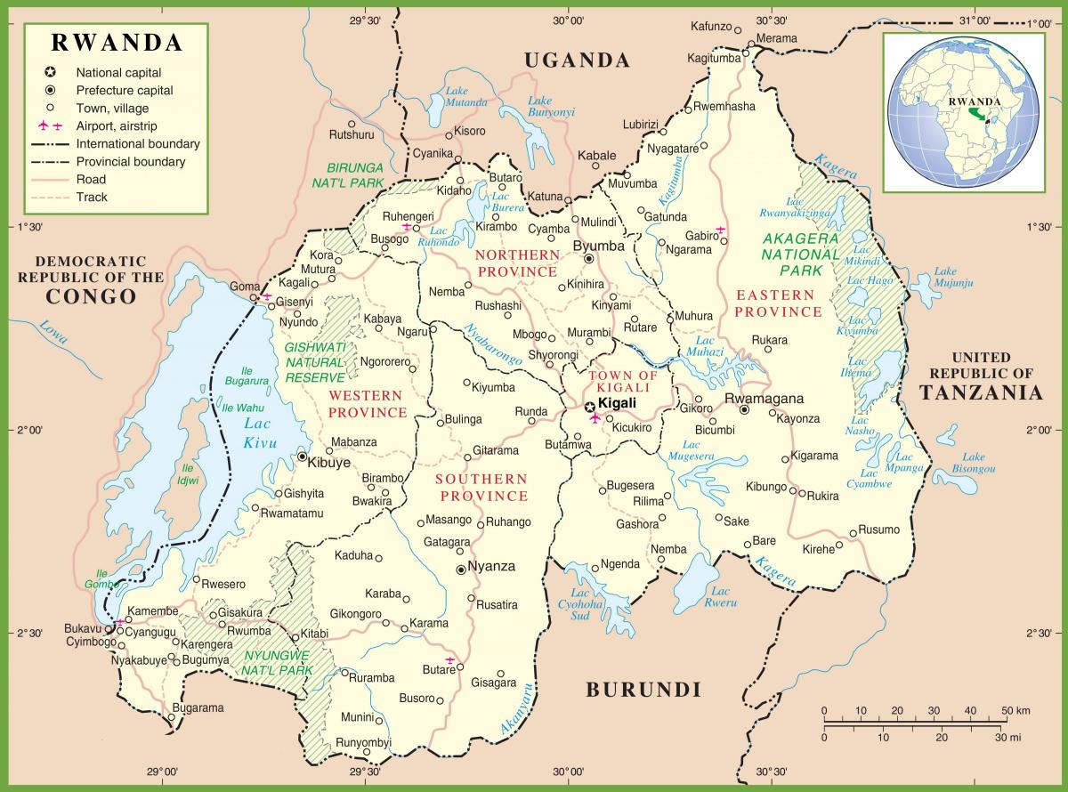 روانڈا نقشہ محل وقوع